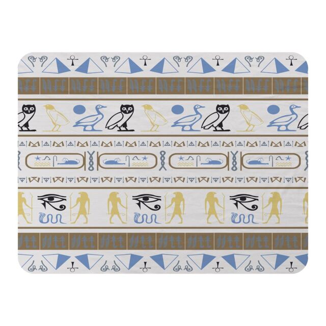 Benjamin Tate Design Heiroglyphs Blanket in Natural - Size: 120 cm x 150 cm - image 1