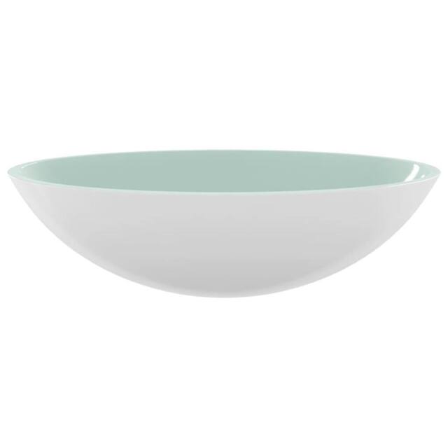 Berkfield Home Modern Basin Glass 50x37x14 cm White - Size: 50 x 37 x 14 cm - image 1