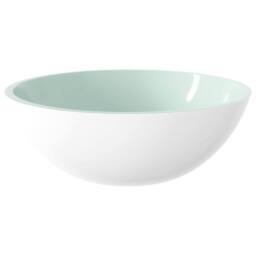 Berkfield Home Modern Basin Glass 50x37x14 cm White - Size: 50 x 37 x 14 cm - thumbnail 4