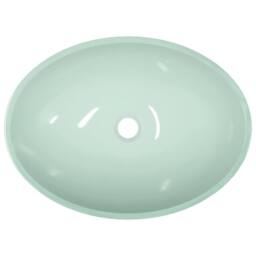 Berkfield Home Modern Basin Glass 50x37x14 cm White - Size: 50 x 37 x 14 cm - thumbnail 5