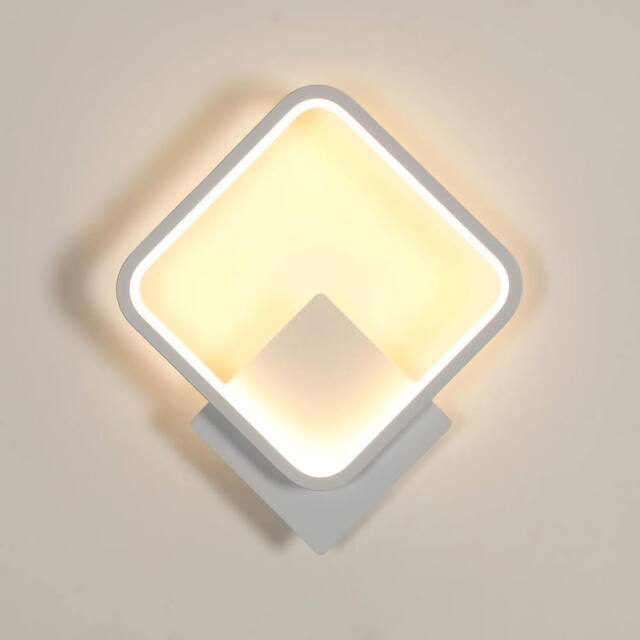 Goeco Indoor LED Wall Light, 17 W, Modern Square White Wall Lamp, 3000K - image 1