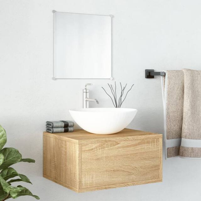 Berkfield Home 2 Piece Bathroom Furniture Set Oak Engineered Wood in Brown - image 1