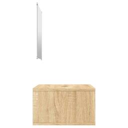 Berkfield Home 2 Piece Bathroom Furniture Set Oak Engineered Wood in Brown - thumbnail 5