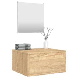 Berkfield Home 2 Piece Bathroom Furniture Set Oak Engineered Wood in Brown - thumbnail 3