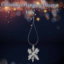 VFM e-Store Christmas Hanging Snowflake Decoration 9cm x 15cm Silver X 1 - Size: 9 cm x 15 cm - thumbnail 3