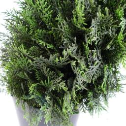 Leaf 120cm Pair of Spiral Cedar Tree Artificial Topiary Premium in Green - thumbnail 3