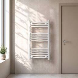Balterley Straight Towel Radiator, 800x500mm in White - thumbnail 4