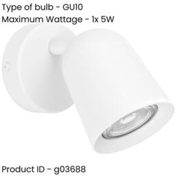 Loops 2 PACK Stylish LED White Ceiling Spotlight for Indoor Use - Design - thumbnail 2