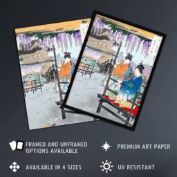"Artery8 Maidens at Fish Pond Vintage Japan Wall Art Print Gekko - Size: W12"" x H16""" - thumbnail 2