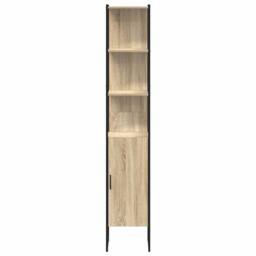 Berkfield Home Modern Bathroom Cabinet Sonoma Oak 33x33x185, 5 cm Engineered Wood in Light Brown - thumbnail 5