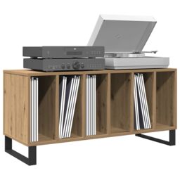 Berkfield Home Record Cabinet Old Wood 100x38x48 cm Engineered Wood in Brown - Size: 100 x 38 x 48 cm - thumbnail 3