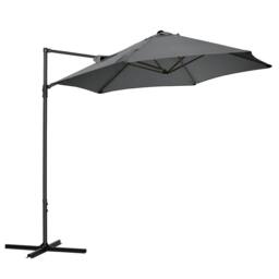 Matteo 2.5M Offset Dark Grey Garden Cantilever Parasol with 360° Rotation - thumbnail 1