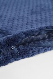 OHS 2 Pack of Waffle Fleece Square Cushion Covers in Navy - Size: 45 cm x 45 cm - thumbnail 3