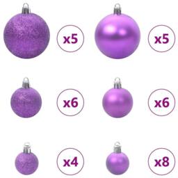 Berkfield Home Artificial Christmas Tree with 150 LEDs Green & white 150 cm - thumbnail 7