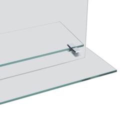 Berkfield Home Wall Mirror with Shelf 40x60 cm Tempered Glass in Silver - thumbnail 4