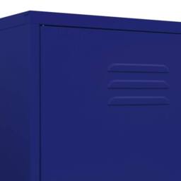 Berkfield Home Wardrobe Navy Blue 90x50x180 cm Steel - Size: 90 x 50 x 180 cm - thumbnail 8