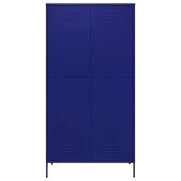 Berkfield Home Wardrobe Navy Blue 90x50x180 cm Steel - Size: 90 x 50 x 180 cm - thumbnail 1
