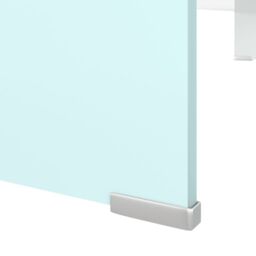 Berkfield Home TV Stand/Monitor Riser Glass Green 100x30x13 cm - Size: 100 x 30 x 13 cm - thumbnail 5