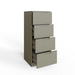 FWStyle Luno Chest Of Drawers 4 Drawer Tall Slim Deep Design in Green - thumbnail 4