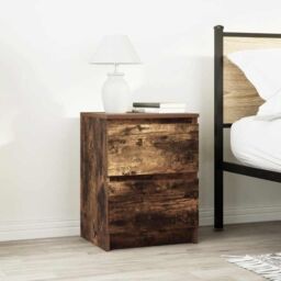Berkfield Home TV Cabinet Smoked Oak 40x35x54 cm Engineered Wood in Brown - Size: 40 x 35 x 54 cm - thumbnail 3