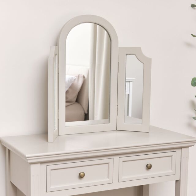 Grey Arched Triple Dressing Table Mirror - Daventry Taupe-Grey Range by  Debenhams | uFurnish.com