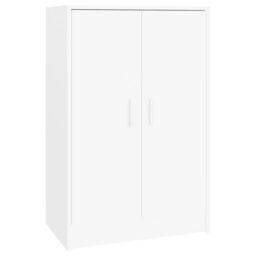 Berkfield Home Shoe Cabinet White 60x35x92 cm Engineered Wood - Size: 60 x 35 x 92 cm - thumbnail 2