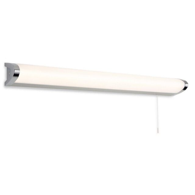 Netlighting Amari 1 Light 14W Switched Bathroom Over Mirror Wall Light Chrome IP44 in Grey