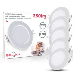 B.K.Licht 5 Pack White IP65 5x3W LED Recessed Light - thumbnail 2