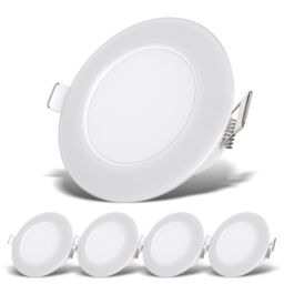 B.K.Licht 5 Pack White IP65 5x3W LED Recessed Light - thumbnail 1