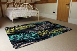 Benjamin Tate Design Animal & Tropical Print Rug in Natural - Size: Large - thumbnail 3