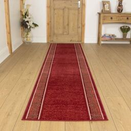 runrug Hallway Carpet Runner Rug - Soft & Comfy, 9mm - 'Tribal' in Red - Size: 70 cm x 420 cm - thumbnail 6