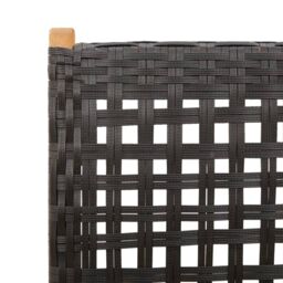 Berkfield Home Garden Chairs 2 pcs Black Solid Wood Acacia & Poly Rattan - thumbnail 9