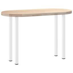 Berkfield Home Coffee Table Legs 4 pcs White 72-74 cm Steel - thumbnail 8