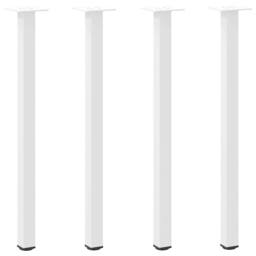 Berkfield Home Coffee Table Legs 4 pcs White 72-74 cm Steel - thumbnail 1