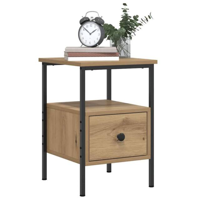 Berkfield Home Durable Bedside Cabinets 2 pcs Artisan Oak 34x36x50 cm Engineered Wood in Brown - Size: 34 x 36 x 50 cm - image 1