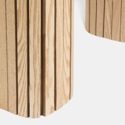 OHS Madison Ribbed Long Coffee Table Living Room Office End Side Table in Light Oak - thumbnail 5