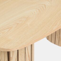 OHS Madison Ribbed Long Coffee Table Living Room Office End Side Table in Light Oak - thumbnail 6
