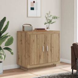 Berkfield Home Sideboard Artisan Oak 80x40x75 cm Engineered Wood in Brown - Size: 80 x 40 x 75 cm - thumbnail 2