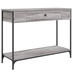 Berkfield Home Decorative Console Table Grey Sonoma 100x34.5x75 cm Engineered Wood - thumbnail 3