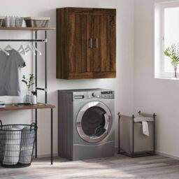Berkfield Home Wall Mounted Cabinet Brown Oak 69.5x34x90 cm Engineered Wood - thumbnail 1
