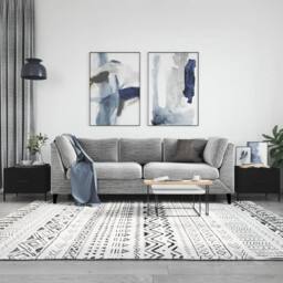 Berkfield Home Decorative Coffee Tables 2 pcs Black 50x50x40 cm Engineered Wood - Size: 50 x 50 x 40 cm - thumbnail 2