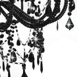 Berkfield Home Beautiful Chandelier with Beads Black 12 x E14 Bulbs - thumbnail 7