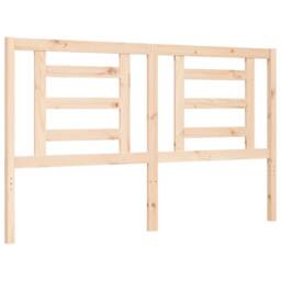Berkfield Home Beautiful Bed Frame with Headboard 160x200 cm Solid Wood in Natural - thumbnail 8