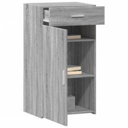 Berkfield Home Sideboard Grey Sonoma 50x42.5x93 cm Engineered Wood - thumbnail 1