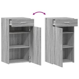 Berkfield Home Sideboard Grey Sonoma 50x42.5x93 cm Engineered Wood - thumbnail 7