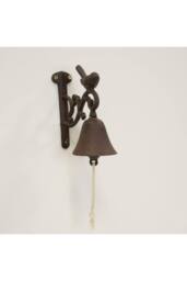 KDMD Cast Iron Single Bird Doorbell in Brown