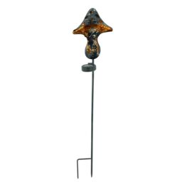 mysmartbuy Fairy Silhouette Toadstool Stake Light - Solar Powered Metal Garden Lighting for Pathway, Border, Patio - H86 x W17.5 x D11cm in Black - thumbnail 2