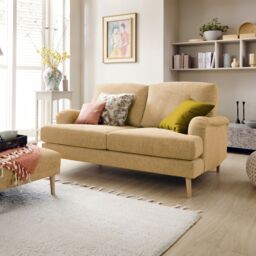 Abakus Direct Harper 2-Seater Sofa - Durable & Easy Clean Upholstery in Brown - thumbnail 1