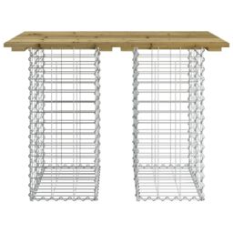 Berkfield Home Garden Bench Gabion Design 100x70x72 cm Impregnated Wood Pine in Brown - Size: 100 x 70 x 72 cm - thumbnail 5