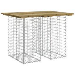 Berkfield Home Garden Bench Gabion Design 100x70x72 cm Impregnated Wood Pine in Brown - Size: 100 x 70 x 72 cm - thumbnail 2